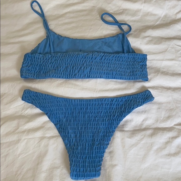 Smocked Blue Bikini - Picture 2 of 2